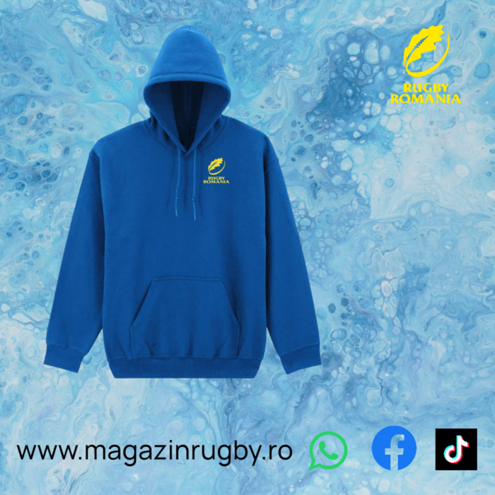 Hanorac albastru royal cu gluga