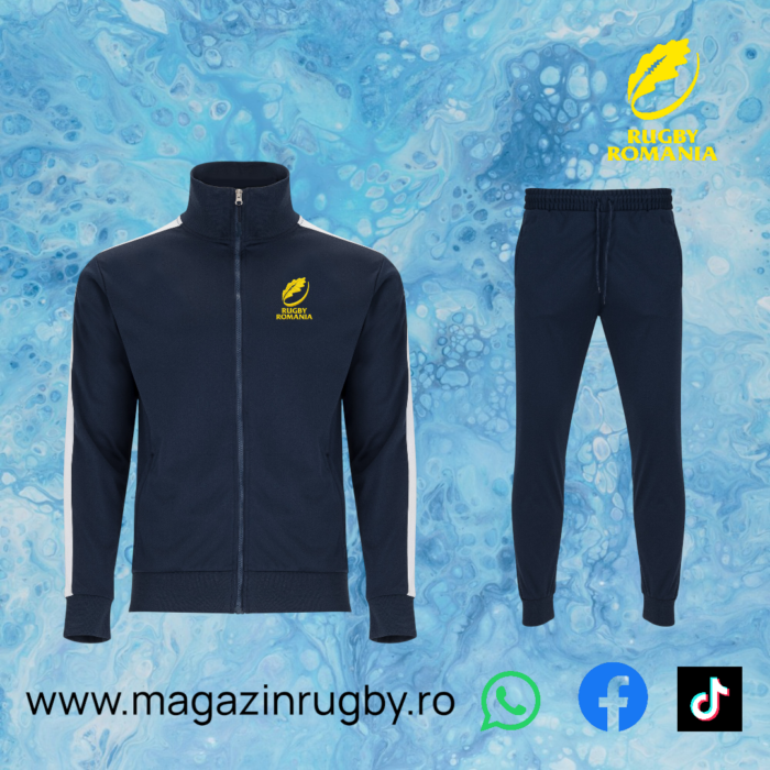 Trening poliester navy/alb