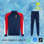 Trening poliester rosu/navy/alb